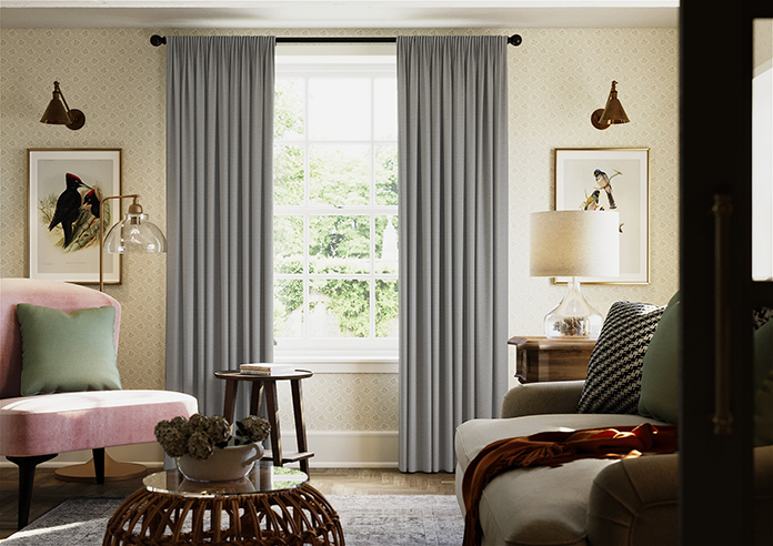 Faux Silk, Silver - Made to Measure Curtains - Image 3